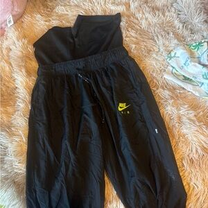 Nike Kids Black and Yellow Joggers